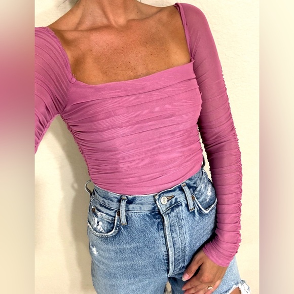 Princess Polly Tops - Princess Polly Ruched Bodysuit